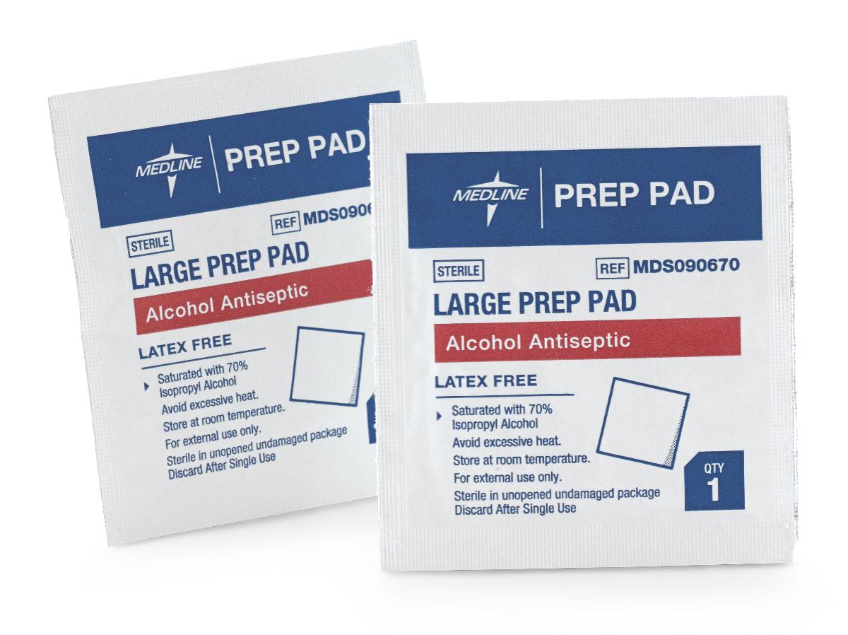 alcohol prep pads use